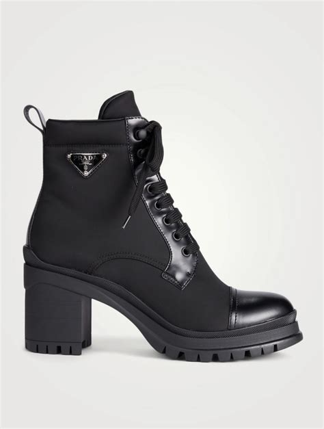 prada combat boots brown|nylon Prada boots women.